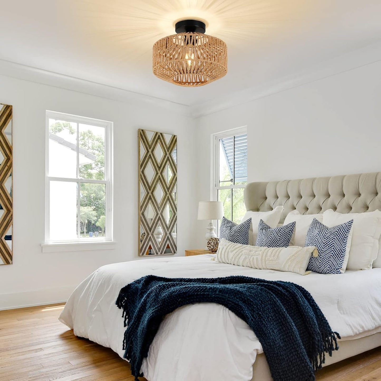 ✨Modern Crystal Chandelier 🌟 Dimmable Entryway Light 💡 Glam Decor