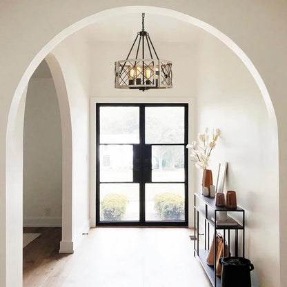 🤎✨ Farmhouse Wood Chandelier 🌾💡 Rustic Cozy Glow 🏡