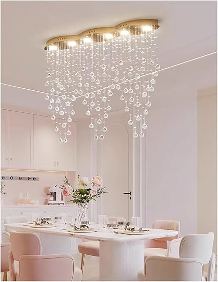 💎✨ Crystal Pendant Chandelier 🏡💡 Luxury Sparkle Glow 🌙🤍