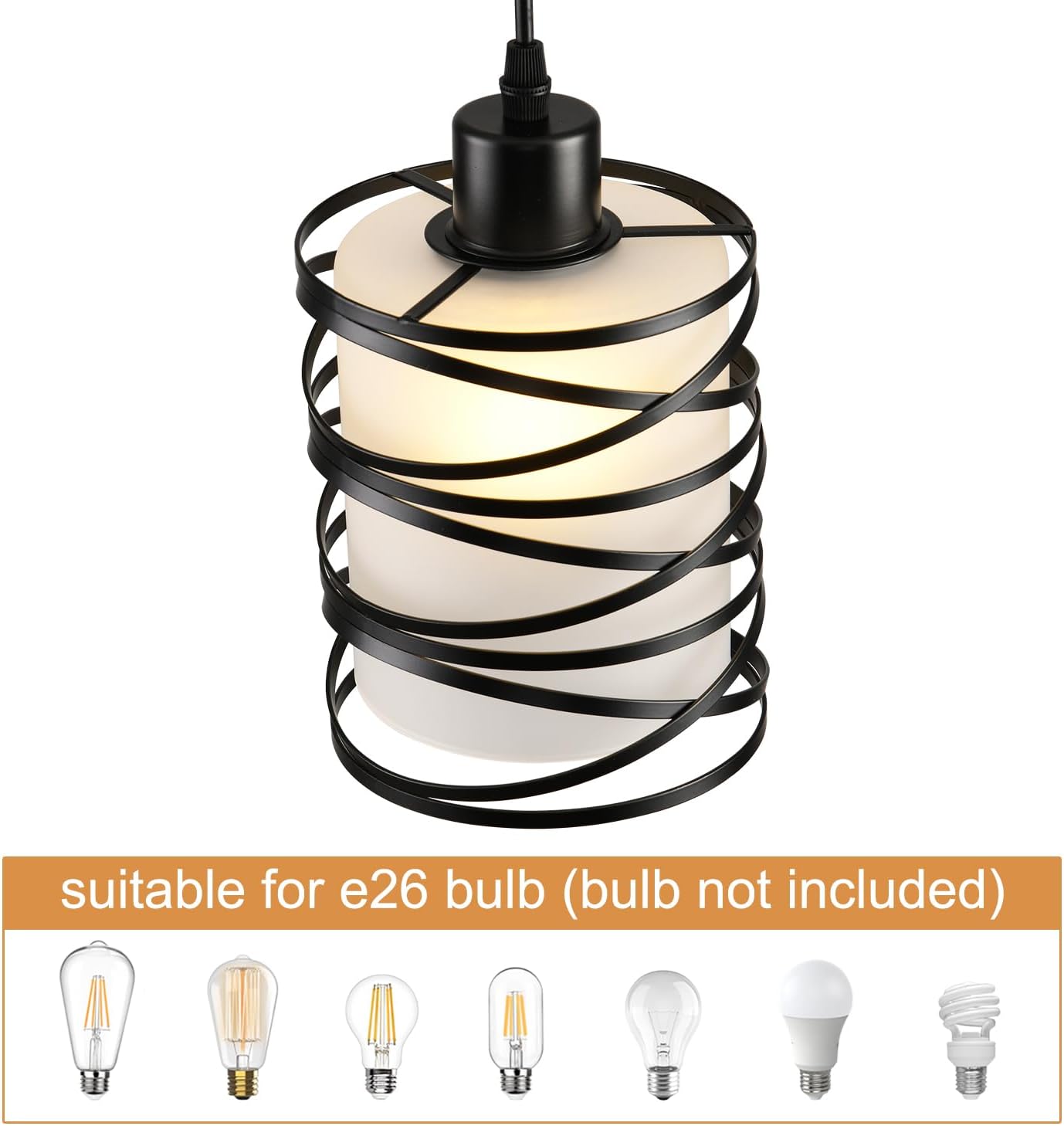 🌟💡 Modern Glass Pendant Light ✨🏡 Elegant Hanging Lamp 🌙🤍
