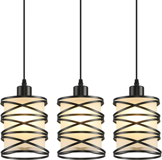 🌟💡 Modern Glass Pendant Light ✨🏡 Elegant Hanging Lamp 🌙🤍