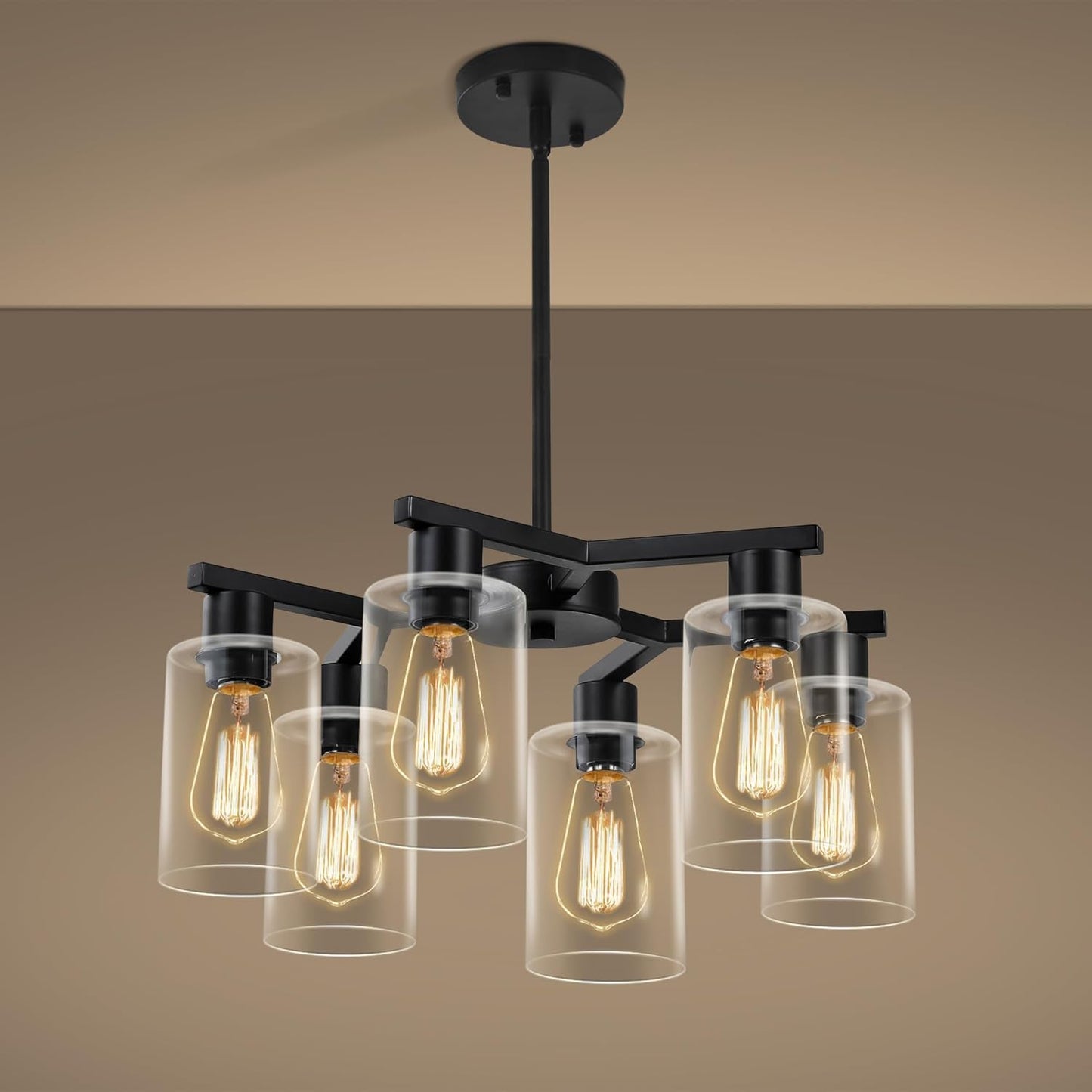 🌾✨ Rustic Farmhouse Chandelier 💡🏡 Cozy Vintage Glow 🤎