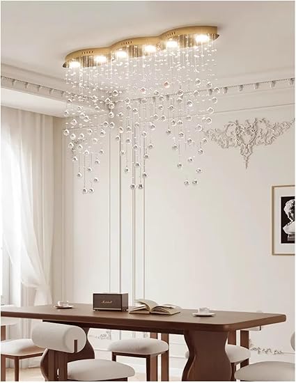 💎✨ Crystal Pendant Chandelier 🏡💡 Luxury Sparkle Glow 🌙🤍