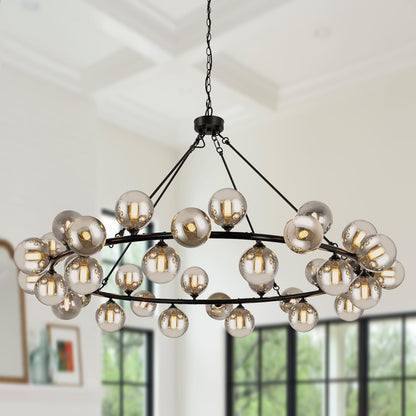 💡✨ Modern Glass Pendant Light 🏡🤍 Elegant Ceiling Glow 🌙