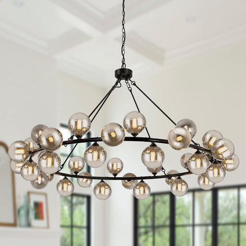 💡✨ Modern Glass Pendant Light 🏡🤍 Elegant Ceiling Glow 🌙