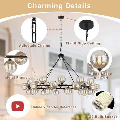 💡✨ Modern Glass Pendant Light 🏡🤍 Elegant Ceiling Glow 🌙