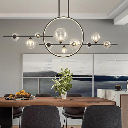 🌟✨ Mid-Century Globe Chandelier 💡🏡 Modern Luxury Glow 🤍