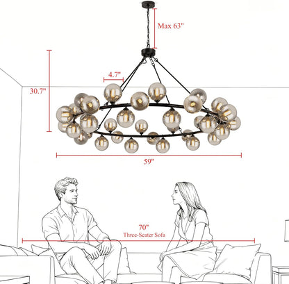 💡✨ Modern Glass Pendant Light 🏡🤍 Elegant Ceiling Glow 🌙