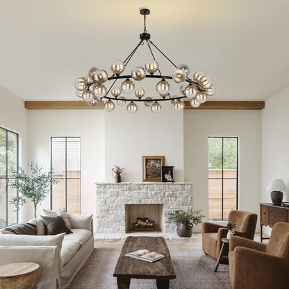 💡✨ Modern Glass Pendant Light 🏡🤍 Elegant Ceiling Glow 🌙