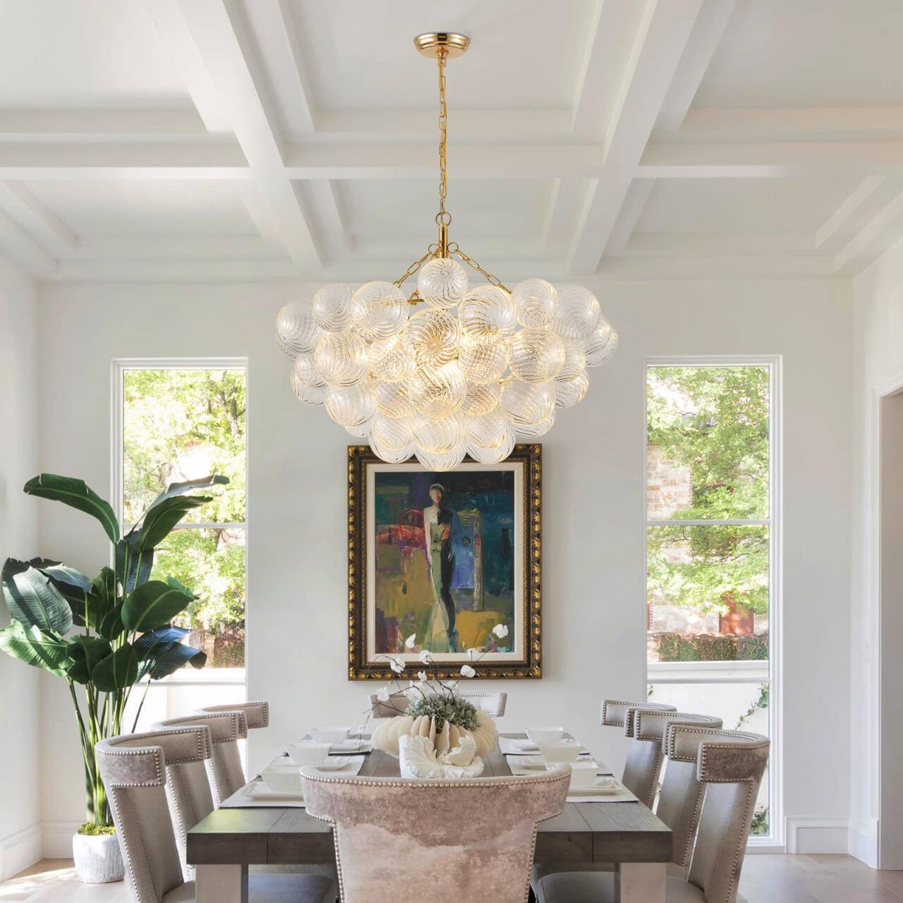 🌟✨ Modern Swirl Chandelier 💡🏡 Luxury Ceiling Glow 🤍