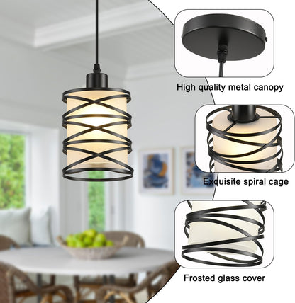 🌟💡 Modern Glass Pendant Light ✨🏡 Elegant Hanging Lamp 🌙🤍