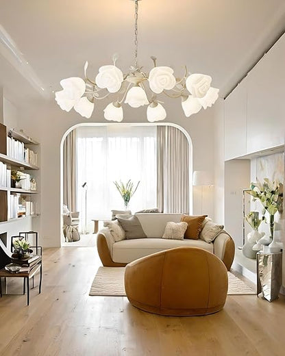 🤍✨ Farmhouse Crystal Chandelier 💡🏡 Rustic Elegance Glow 🌙