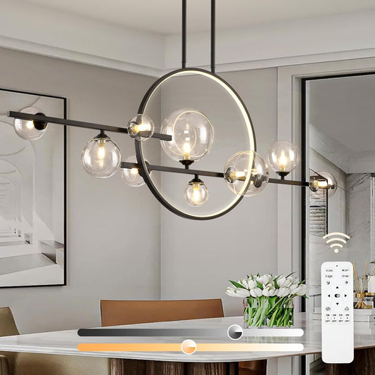 🌟✨ Mid-Century Globe Chandelier 💡🏡 Modern Luxury Glow 🤍
