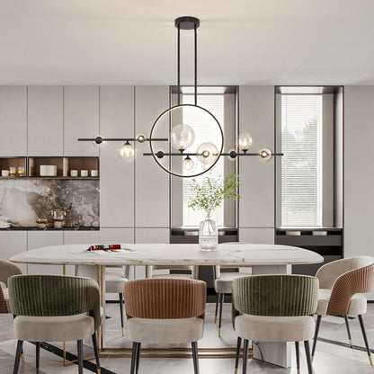 🌟✨ Mid-Century Globe Chandelier 💡🏡 Modern Luxury Glow 🤍