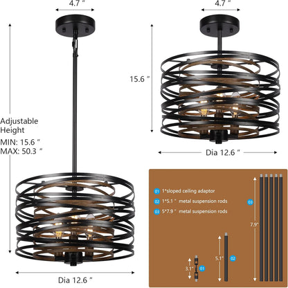 🤎🏡 Farmhouse Lantern Chandelier ✨💡 Rustic Ceiling Glow 🌾