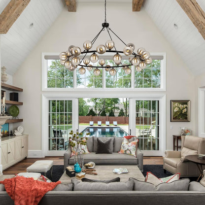 💡✨ Modern Glass Pendant Light 🏡🤍 Elegant Ceiling Glow 🌙