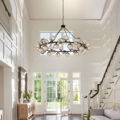 💡✨ Modern Glass Pendant Light 🏡🤍 Elegant Ceiling Glow 🌙