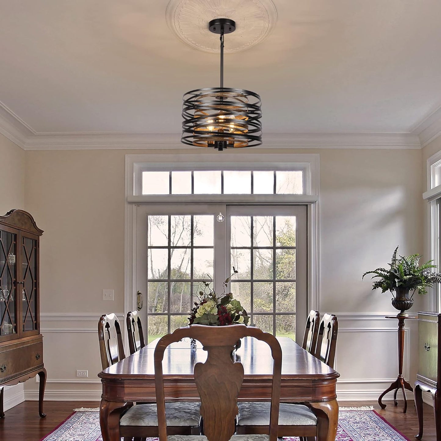 🤎🏡 Farmhouse Lantern Chandelier ✨💡 Rustic Ceiling Glow 🌾